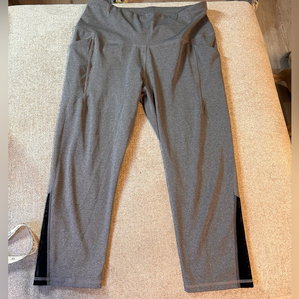 All In Motion gray and black leggings, size L